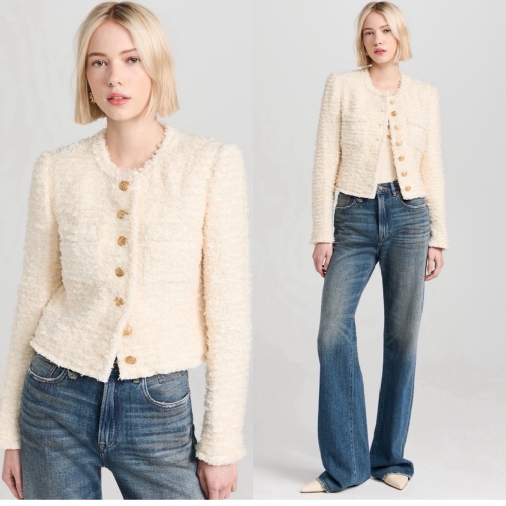New LOVESHACKFANCY Vermont Tweed Jacket, Size 00